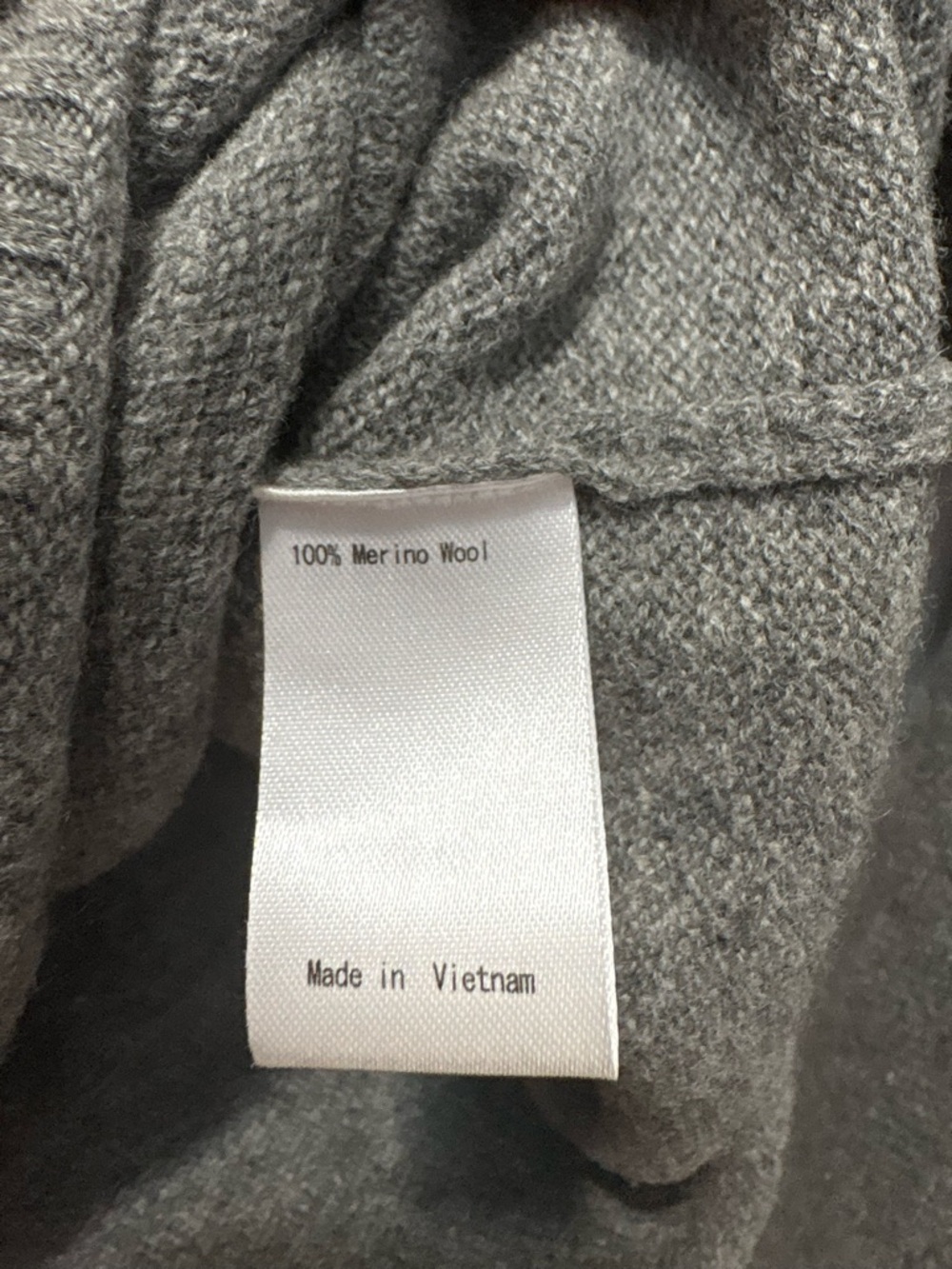 Flint and Tinder Fine Merino Wool Sweater Hoodie Mid Gray Size Large - Picture 4 of 5